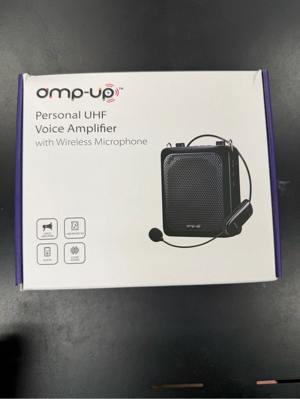 Amp-Up Mini Personal UHF Voice Amplifier Black NWT lightweight